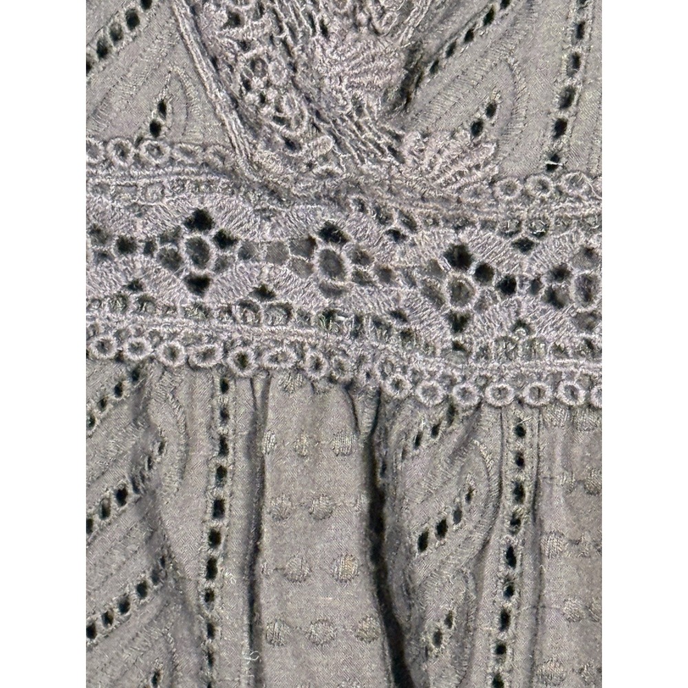Melissa Odabash Victoria Black Mini Dress Size M Kaftan Cover Up Bell Sleeves - Picture 3 of 9